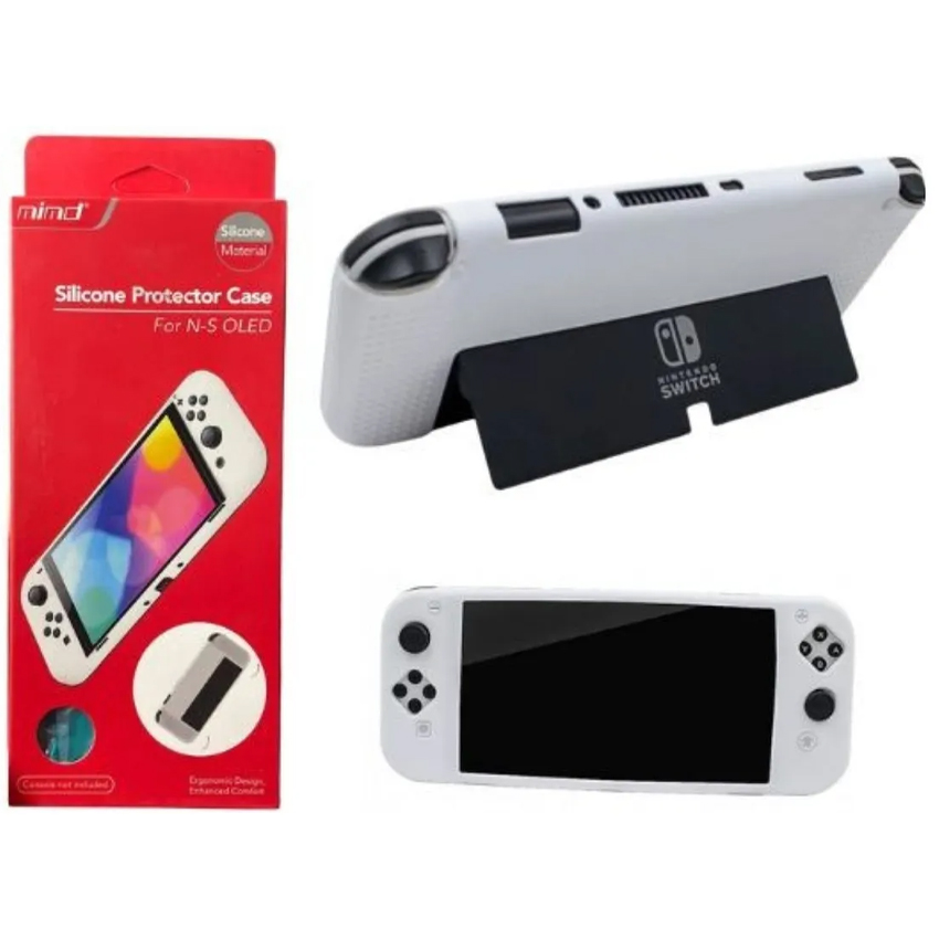 Funda De Silicona Blanco Para Nintendo Switch Oled
